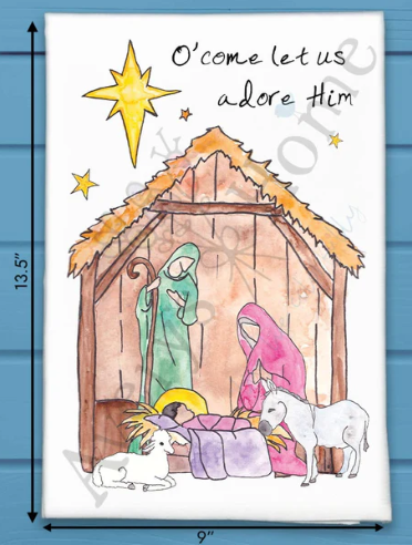 AVERY'S HOME CHRISTMAS/HANUKKAH FLOUR SACK TOWELS - ASSORTED