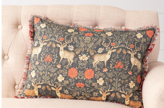 BALMORAL DEER PRINT LUMBAR PILLOW