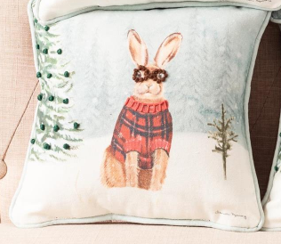 10" COZY CRITTERS HOLIDAY PILLOWS - ASSORTED