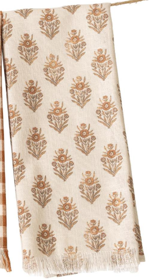 BLOCK PRINT TEA TOWELS - ASSORTED