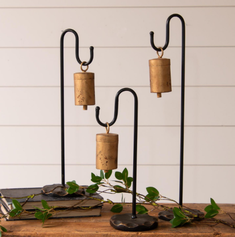 SHEPHERD HOOK DISTRESSED BELL - ASSORTED
