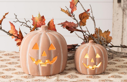 CERAMIC JACK O'LANTERNS - ASSORTED