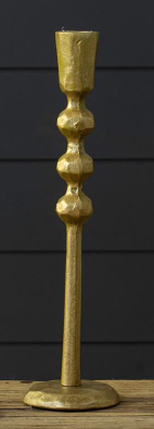 HAND FORGED GOLD IRON TAPER HOLDERS - ASSORTED
