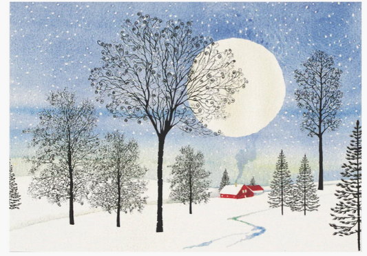 MOONLIT COTTAGE DELUXE BOXED HOLIDAY CARDS