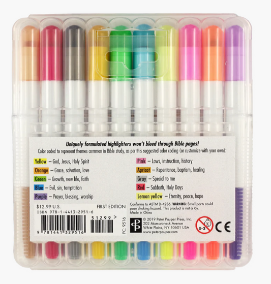 BIBLE HIGHLIGHTERS (SET OF 10 GEL HIGHLIGHTERS)