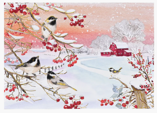 SNOWY SONGBIRDS DELUXE BOXED HOLIDAY CARDS