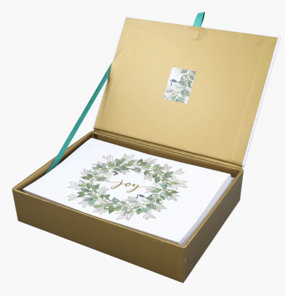 WREATH OF JOY DELUXE BOXED HOLIDAY CARDS