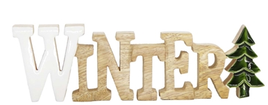 WINTER AND CHRISTMAS CUTOUT BLOCK SIGNS - ASSORTED