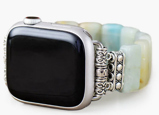 CAPE DIABLO AMAZONITE GRACE STRETCH APPLE WATCH STRAP