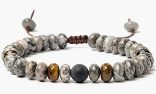 CAPE DIABLO MEN'S JASPER & TIGER EYE BRACELET