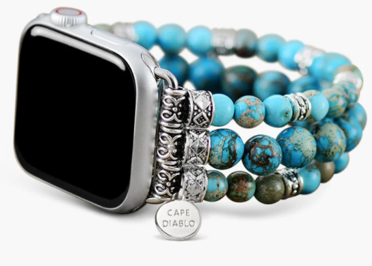 CAPE DIABLO IMPERIAL JASPER STRETCH APPLE WATCH STRAP