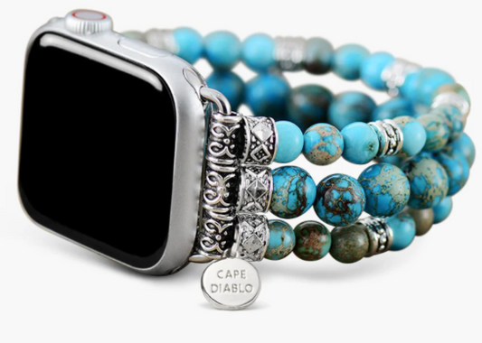 CAPE DIABLO IMPERIAL JASPER STRETCH APPLE WATCH STRAP