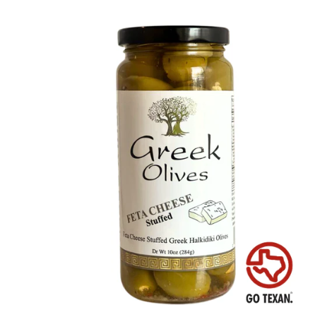 TRULY GREEK FETA CHEESE STUFFED GREEK OLIVES 10oz.