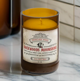 RESCUED WINE BACKWOODS MOONSHINE SOY CANDLE - SPIRITS COLLECTIONS