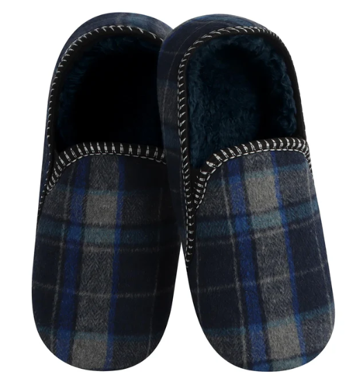 SNOOZIES! MODERN ALPINE PLAID MEN'S SLIPPER - ASSORTED