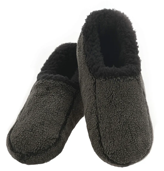 SNOOZIES! TWO TONE FLEECE LINED MEN'S SLIPPERS - ASSORTED