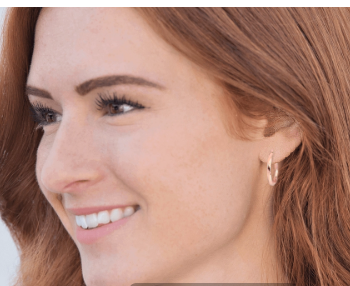 19MM 10k ROSE GOLD TWISTED HOOP EARRINGS