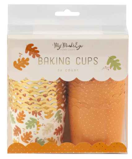 MY MIND'S EYE AUTUMN BAKING CUPS - ASSORTED 36 COUNT