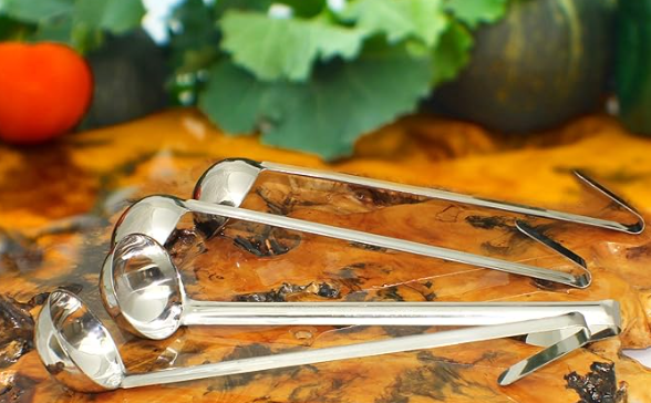 STAINLESS STEEL 2oz. SAUCE LADLE WITH LONG HANDLE