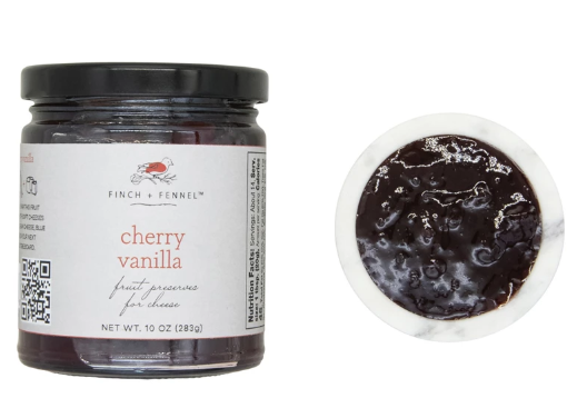 FINCH & FENNEL CHERRY VANILLA FRUIT PRESERVES - 10oz