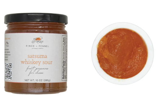 FINCH & FENNEL SATSUMA WHISKEY SOUR FRUIT PRESERVES - 10oz.