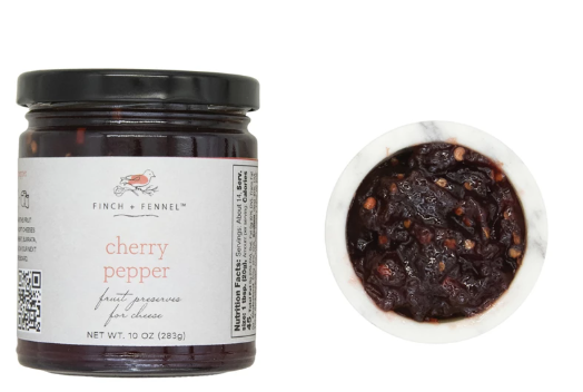 FINCH & FENNEL CHERRY PEPPER FRUIT PRESERVES - 10oz.