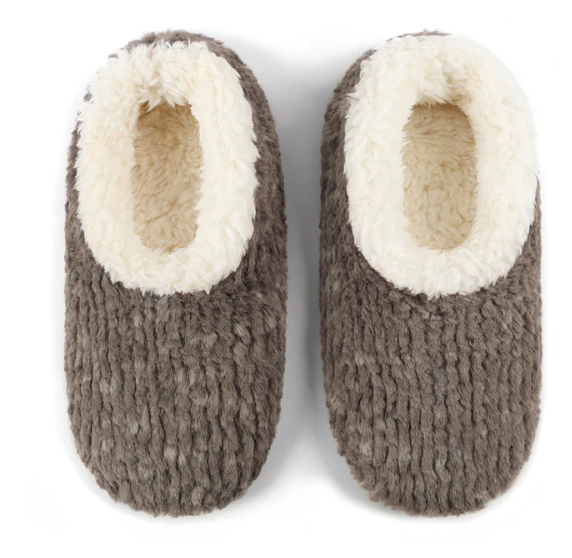 SNOOZIES! WOMEN'S TEDDY BEAR FAUX FUR SLIPPER