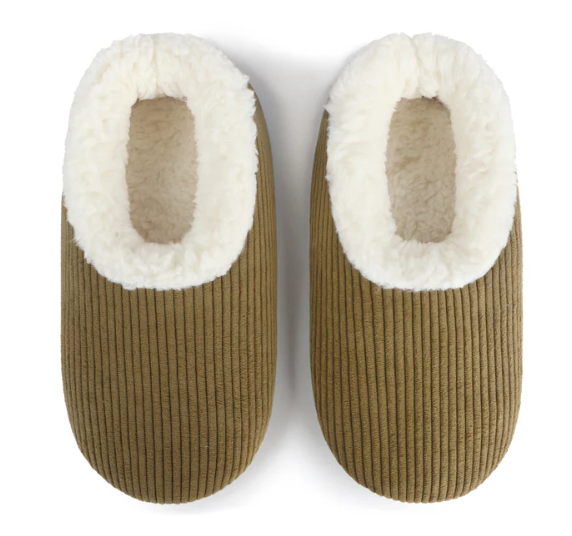 SNOOZIES! WOMEN'S SOLID CORDUROY SLIPPER