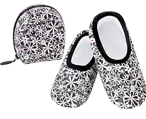 SNOOZIES! WOMEN'S SKINNIES WITH TRAVEL POUCH SLIPPERS