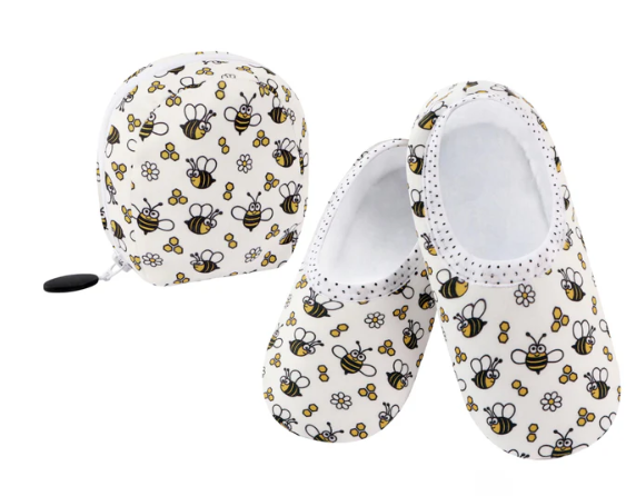 SNOOZIES! WOMEN'S SKINNIES WITH TRAVEL POUCH SLIPPERS