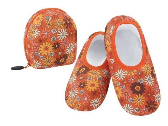 SNOOZIES! WOMEN'S SKINNIES WITH TRAVEL POUCH SLIPPERS