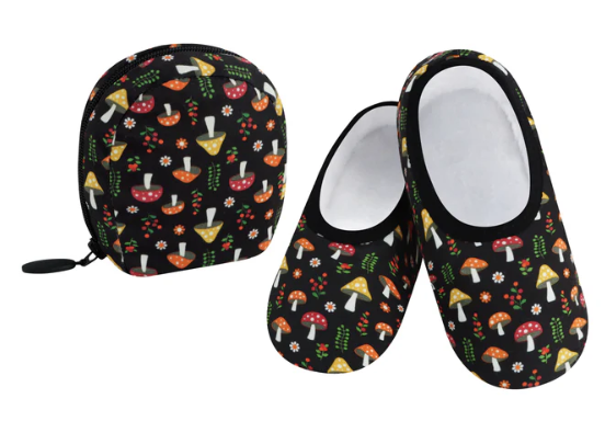 SNOOZIES! WOMEN'S SKINNIES WITH TRAVEL POUCH SLIPPERS