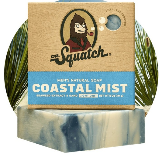DR SQUATCH COASTAL MIST BAR SOAP 5oz.