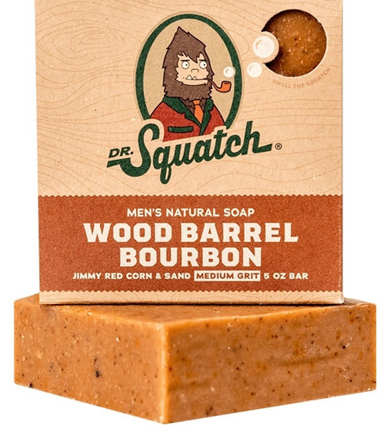 DR. SQUATCH WOOD BARREL BOURBON BAR SOAP - 5oz.