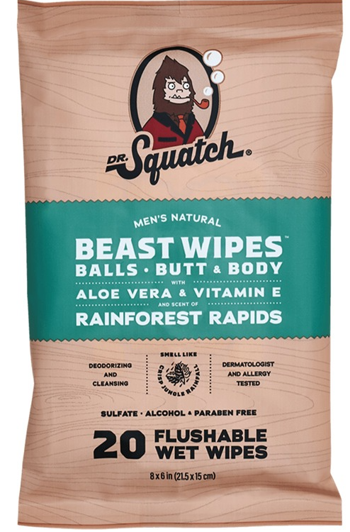 DR. SQUATCH BEAST WIPES - ASSORTED