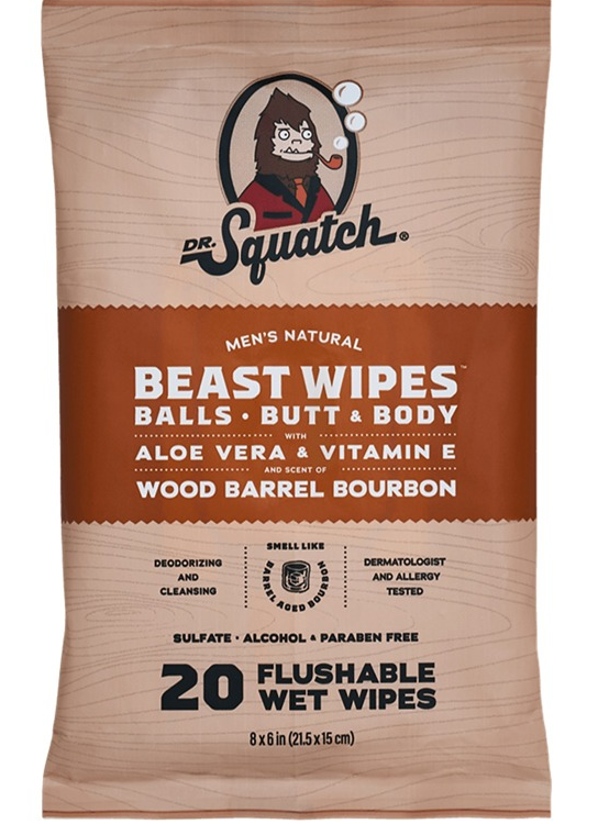 DR. SQUATCH BEAST WIPES - ASSORTED