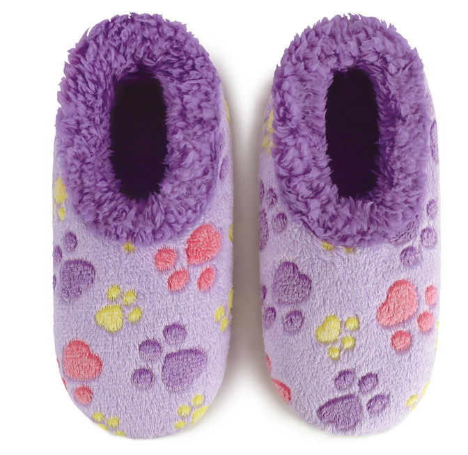 SNOOZIES! KIDS PET LOVERS PAW PRINTS SLIPPERS