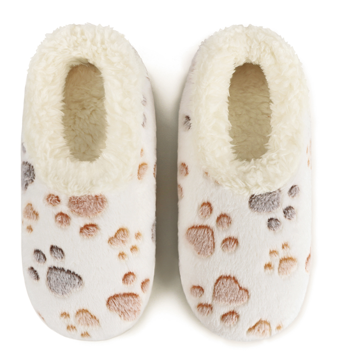 SNOOZIES! KIDS PET LOVERS PAW PRINTS SLIPPERS