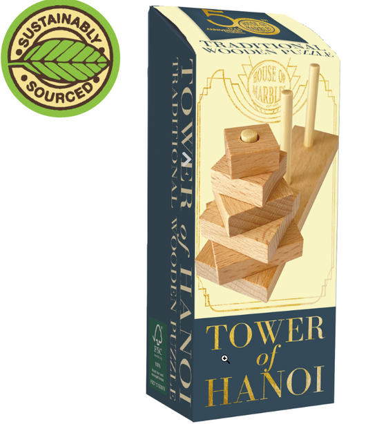 WOODEN PUZZLE TOWER OF HANOI
