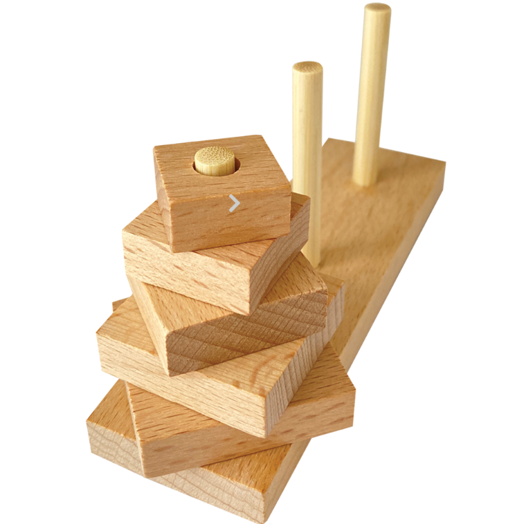 WOODEN PUZZLE TOWER OF HANOI
