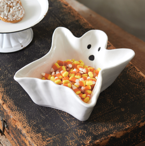 PORCELAIN GHOST CANDY DISH
