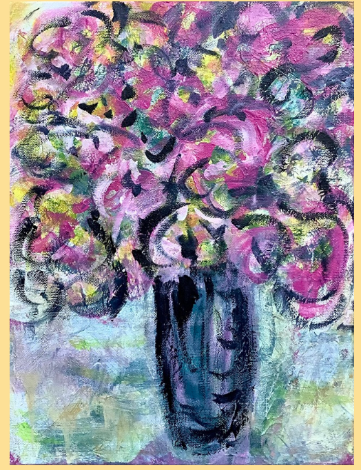 ORIGINAL ARTWORK BY ROBBY LASKY - SPRING FLING 16"x12"x1.5" Acrylic on Canvas