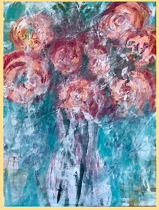 ORIGINAL ARTWORK BY ROBBIE LASKY - SWIRL 16"x12"x1.5" Acrylic on Canvas