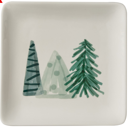 HAND PAINTED HOLIDAY DESSERT PLATE