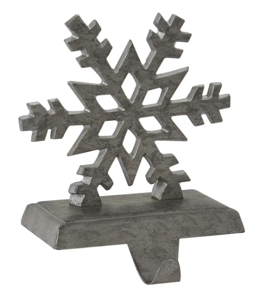 GALVANIZED SNOWFLAKE STOCKING HANGER