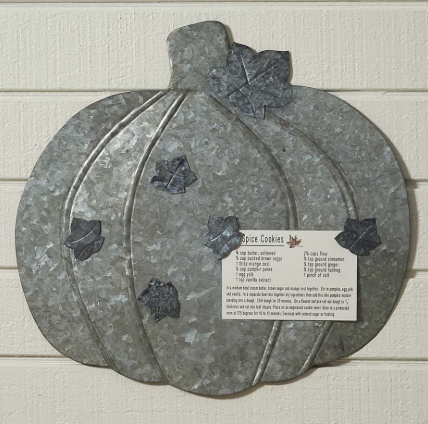 GALVANIZED PUMPKIN MEMO BOARD