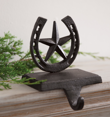 CAST IRON HORSESHOE STOCKING HOLDER