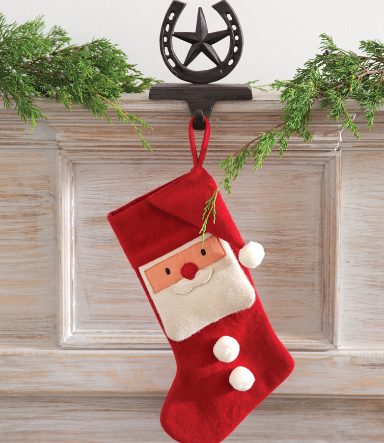 CAST IRON HORSESHOE STOCKING HOLDER