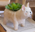 CERAMIC DOG PLANTERS - ASSORTED