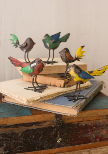 RECYCLED METAL BIRDS - ASSORTED